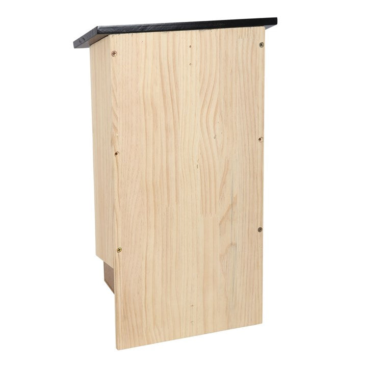 Wooden cabinet with a black top on a white background